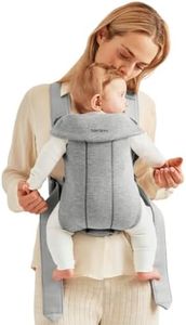 BabyBjörn Baby Carrier Mini, Light Gray, 3D Jersey | Infant Carrier (7-25 lbs), Ergonomic, Easy-to-Use