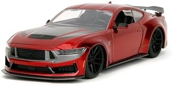 Jada Big Time Muscle 1:24 2024 Ford Mustang GT Dark Horse Die-Cast Car, Toys for Kids and Adults(Candy Red)