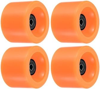 PATIKIL 70mm 78A Longboard Wheels with Black ABEC-9 Bearings, 4 Pack Soft Cruiser Wheels Street Wheels for Skateboards Skateboard Wheel PU, Orange