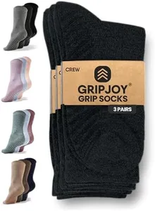 Socks with Grippers for Women - Hospital Socks - Non Slip Socks Womens - Grip Socks for Men - 3 Pairs