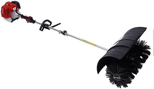 52CC 2.3HP Sweeper Artificial,Gas Powered Brush Broom,Grass Sweeping Brush Cleaner,Broom Sweeper Artificial Grass Gas Power Brush for Patios Driveways Street