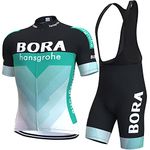 Mulfysports Men's Cycling Clothing Set,Bicycle Jersey and Padded Bike Shorts for Men MTB Road Riding with Pockets