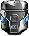Mini Electric Razors Face Shavers for Men,Compact Travel Shaver with Mech Metal Texture-3D Dual Floating Shaver,10000RPM Fast Quiet Shave,IPX67 Wet Dry,LED Display,Fast Charging,Perfect Gifts for Men