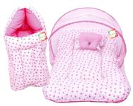 RBC RIYA R Baby Bed New Born Baby Bedding Set | Baby Sleeping Bag | Carry Bag | Baby Bed | Mattress | Mosquito Net | Portable Bassinet | Sleeping Nest | Cotton | Infants (0-6 Months) (2PCS Set)