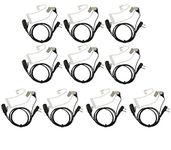 GoodQbuy 10Pcs Covert Acoustic Tube Earpiece Headset with PTT for Midland/Alan Radio GXT250 GXT1000VP4 GXT1050VP4 LXT112 LXT380 LXT118 XT511 2-pin