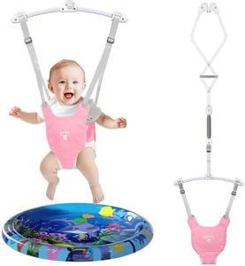 Baby Jumper, Baby Doorway Jumper with Adjustable Strap, Protable Baby Jumpers and Bouncers, Easy to Assemble, Toddler Bouncer Jumper with Water Mat