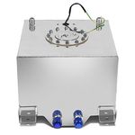 DNAMotoring ALU-FT-T2-ALU Aluminum 5-Gallon Fuel Cell Gas Tank,Chrome