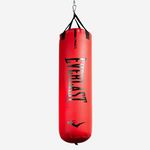 Everlast Elite Nevatear Heavy Bag - Dual-Hanging Strap System, Foam & Sand-Filled, Reinforced Straps - Ideal for Training, Boxing, Fight Sports, Fitness, Home Gym - 80LB - Red/Black