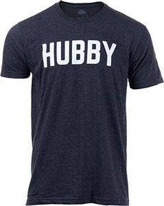 Hubby | Funny Dad Joke Groom Humor Marriage Anniversary Husband Saying Cute Dude Honeymoon Men's T-Shirt-(Black,XL)