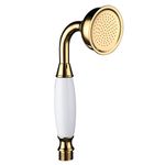 Skybath Brass Shower Head Traditional Victorian Style Handheld Shower Sprayer Gold Finish