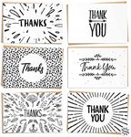 Confetti! Thank You Cards - Thank You Notes - Blank Note Cards with Craft Paper Envelopes - Perfect for Business, Wedding, Graduation, Bridal and Baby Shower - 4x6 inches (Pack of 48)