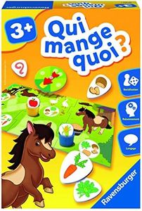 Ravensburger - Jeu Educatif - Qui mange quoi ? - Découverte des animaux - Association logique - Développement du langage - A partir de 3 ans - 24034