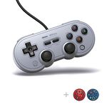 8Bitdo SN30 Pro USB Wired Controller Retro Classic Gamepad for Switch, PC Windows & Raspberry PI (Gray Edition)