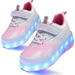 HHSTS Kids 2 Wheels Shoes with LED Light Color Shoes Shiny Roller Skates Skate Shoes Simple Kids Gifts Boys Girls The Best Gift for Party Birthday Christmas Day