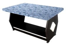 Stylista Elastic Cotton Rectangular Center Table Cover (WxL 24x36) in Inches - Floral Navy Blue