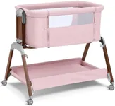 TotRun Baby Bassinet Sleeping Crib - Cozy and Safe Sleep Environment for Newborns | Securely Attaches to Bedside for Easy Nursing | Unique Design to Meet Parent and Baby Needs (Pink)