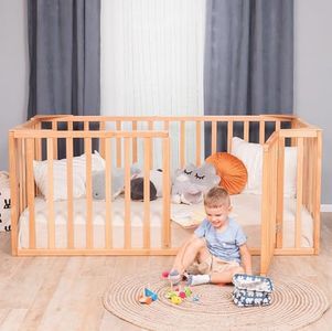 BUSYWOOD Montessori Bed for Toddlers - Toddler Floor Bed Twin - Montessori Bed Full - Floor Beds for Toddlers 1-4 years - Queen Bed, King, Small size Bed - Made in Europe (Model 20)