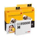 KODAK Mini 3 Retro 4PASS Portable Photo Printer (3x3 inches) + 68 Sheets Bundle (8 Initial Sheets + 60 Sheets Pack), White