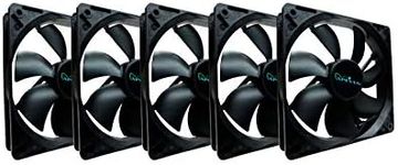 APEVIA CF512S-BK 120mm 4pin & 3pin Black Silent Case Fan (5-pk)