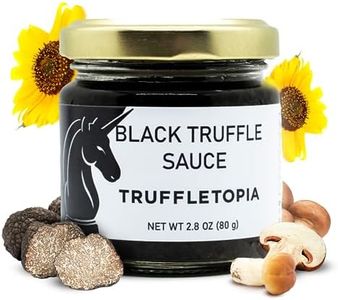 Truffletopia I Black Truffle Sauce I With Real Natural Black Truffles I Versatile Topping or Condiment for Seasoning, Cooking & Baking I Gluten Free, Non-GMO, No MSG, Cholesterol, or Sugar I 2.8 oz