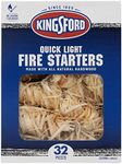 Kingsford Quick Light Fire Starters | Wooden Fire Starters Made with All Natural Hardwood for Grilling, Campfires, & Outdoor Fireplaces | 32 Count Fire Starter Rolls