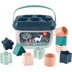 Fisher-Price Baby's First Blocks – Navy Fawn, Set of 10 Blocks for Stacking and Sorting Play for Infants Ages 6 Months and Older