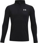 Under Armour Boys' Tech 2.0 1/2 Zip , Black (001)/White , Youth Large