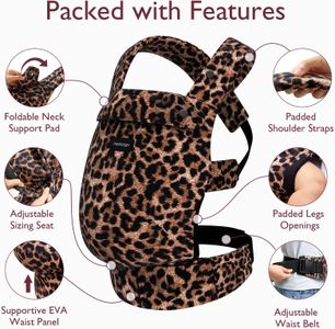 Momcozy Baby Carrier – Leopard Print Ergonomic Infant Sling