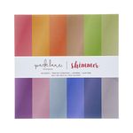 Shimmer Cardstock Paper, 48 Sheets - 12x12 Pearlescent Scrapbook Paper in Assorted Colors - Cardstock Variety Pack for Crafts