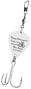 MUEEU Fishing Lure Engraved Text Fisherman Dad Daddy Father Grandpa First Loved Man Gift (Happy retirement)