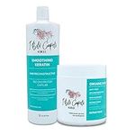 I Belli Capelli Venice Keratin Hair Treatment Straightening Set - 1 Step Application Formaldehyde Free- Keratina Para Alisar El Pelo Sin Formol & Organic B-tox Capilar Para El Cabello (2 Pack)