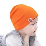 SYGA Unisex Small Plain Knitted Baby Cap - 1-3Years, Orange