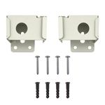 Amazing Drapery Hardware 1" Mini Blind Metal Brackets - Low Profile Box Mount, Fits 1" x 1.5" Headrail - Ivory, 1-Pair (2 Pieces) with Screws