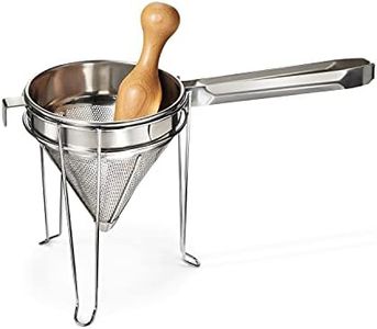 Weston Stainless Steel Cone and Pestle Set (83-3030-W), 2 Quart Capacity, Dishwasher Safe, 1.9-Liter, Silver