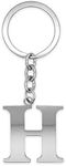 SoulCats® Key fob Lettern Silver-Coloured A-Z Gleaming Initial Bunch of Keys Stainless Steel, Colour: Silver-Coloured, Selection: Model H