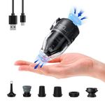 FLEXTAILGEAR Electric Pump for Inflatables, Air Pump for Mattress & Airbed, 500 L/min, 3.5kPa & 5.0kPa Adjustable, Portable Design with 6 Nozzles, USB-C Rechargeable, 3-Stage Lighting (Black)