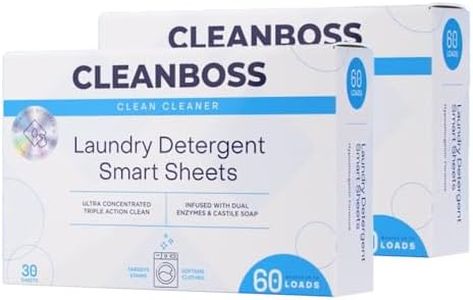 CleanBoss Laundry Detergent Smart Sheets - Lavender, 60 Sheets, 120 Loads
