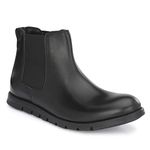 Legwork Men's Leather Chelsea Boots For Men And Boys (10_Black)