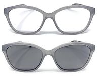 Incredible Bargains The Fancy Photochromic Reading Glasses, Transition Readers + 2.50 Grey with Smoke, Grey With Smoke, M