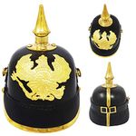 The New Antique Store - German Pickelhaube Imperial Prussian Helmet Leather German HAT Halloween Costumes