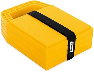 Camco Camper/RV Stabilizing Jack Pads | Features Interlocking Design & Includes Handy Strap for RV Storage and Organization Molded of Strong UV Stabilized Polypropylene 4-Pack (44595)