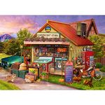 HUADADA Jigsaw Puzzles for Adults 1000 Pieces, Country Store Interlock Perfectly Letter on Back No Dust, Home Decor Birthday Party Toy for Men Women Elders Seniors (27.5"x19.6"), 1:1 Poster