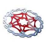 Calandis Bicycle Rotor MTB Road Bike Floating Brake Disc Rotors 6 Bolts 203MM Red