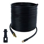 10M Pressure Washer Hose,160 BAR 2300 PSI High Pressure Drain Pipe Cleaning Kit for Common Cleaning Machine,Include Adapter for Karcher K1-K7 (10M, Black)