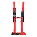 Pro Armor A114220RD Red 4-Point Harness with 2" Pads