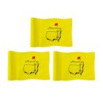 CoGolfing Augusta National Golf Flag Mini, 8x6 Inch, Double-Sided Silk-Screened, Fade-Resistant 420D Nylon, Ideal for Backyard Practice Putting Green, Yellow, 3-Pack