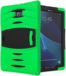 Galaxy Tab A 10.1 Case by KIQ TM Full-Body Shock Proof Hybrid Heavy Duty Armor Protective Case for Samsung Galaxy Tab A 10.1 [SM-T580] with Kickstand and Screen Protector (Armor Green)