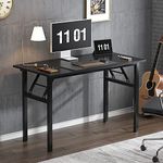 Need Office Computer Desk - 47.2L Sturdy and Heavy Duty Folding Laptop Table,Writing Table/Home Office Desk/Sewing Table,No Assembly Required,Black AC5CB(120 * 40)