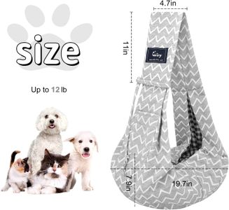 CUBY Dog Sling Carrier – Striped Grey Pet Shoulder Bag