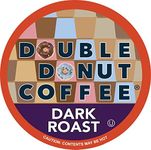 Double Donut Dark Roast Coffee Pods, Extra Bold Blend Coffee, Single Serve Coffee For Keurig K Cups Machines, Dark Roast Coffee in Recyclable Pods, 48 Count